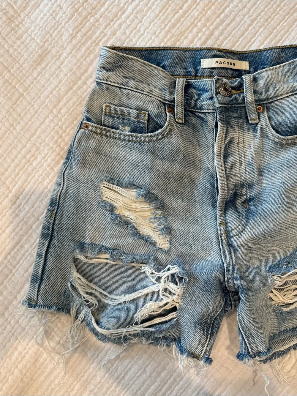 Denim Distressed Shorts